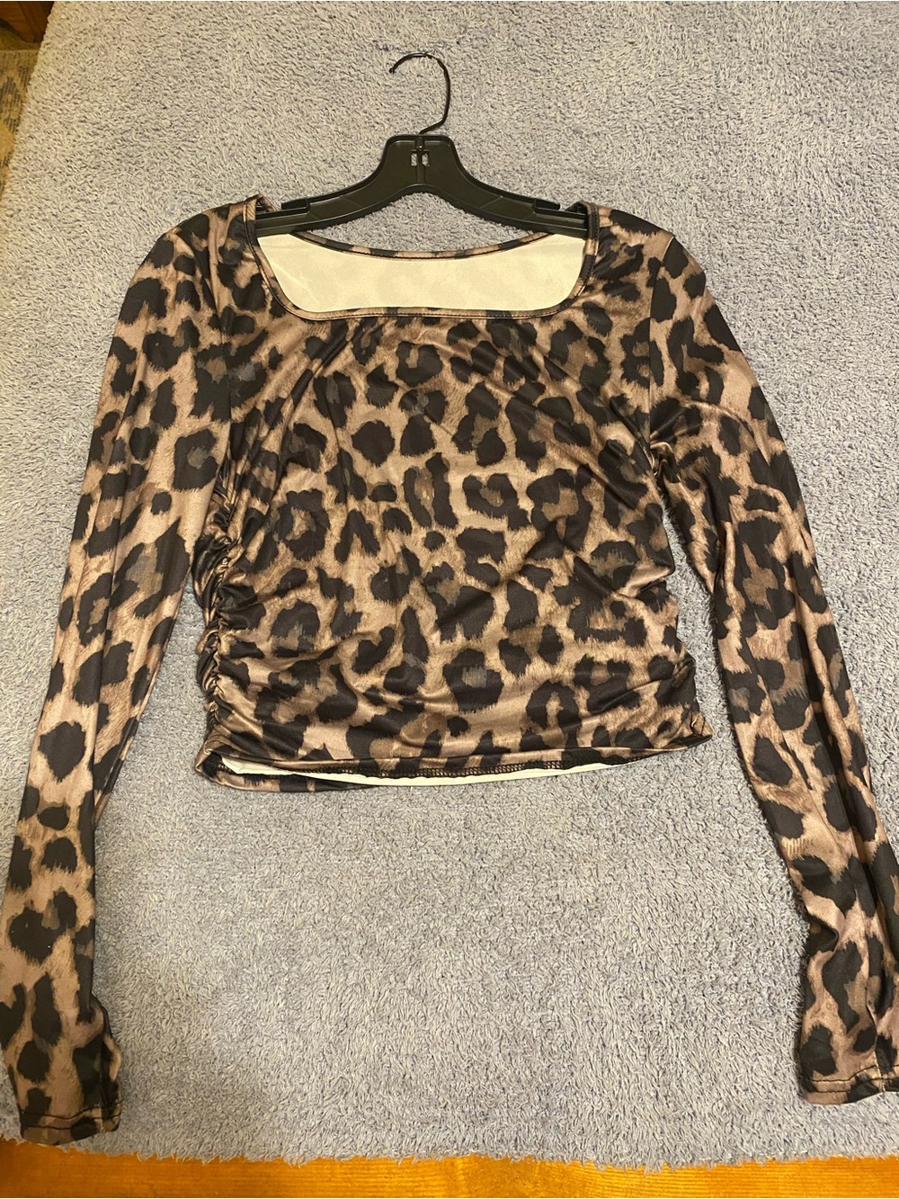 LEOPARD PRINT LONG SLEEP SHIRT